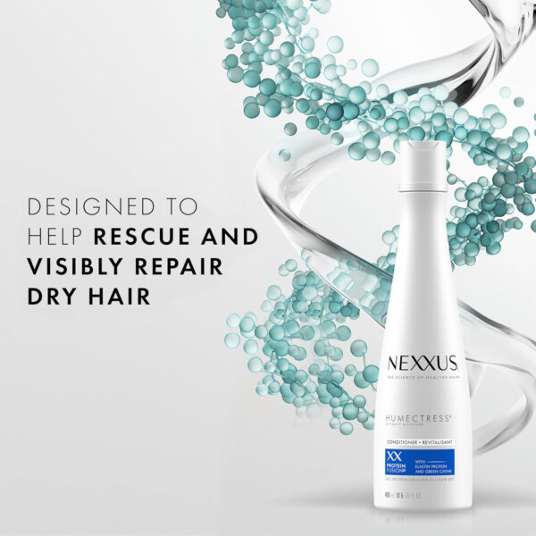 Nexxus Humectress Moisturizing Conditioner Ultimate Moisture for Dry Hair Moisturizing ProteinFusion with Elastin Protein and Green Caviar 33.8 oz