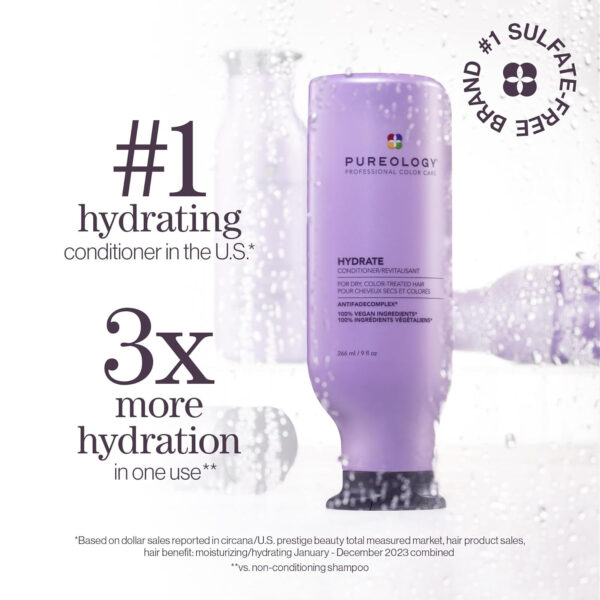 68931a87d992d3d31197250b907bd3374454d5784e3d323be8f6d.jpg Pureology Hydrate Conditioner - For Dry or Color-Treated Hair, Restores Moisture & Softness, Seals In Hydration, Color-Safe, Vegan