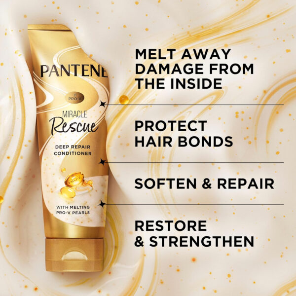 68931c22653ad90eba7568e11c008db790c7db882ff04573fb8c2.jpg Pantene Miracle Rescue Deep Conditioner with Melting Pro-V Pearls - For Dry, Damaged, or Color-Treated Hair - Intense Moisture & Repair - 8.0 Oz