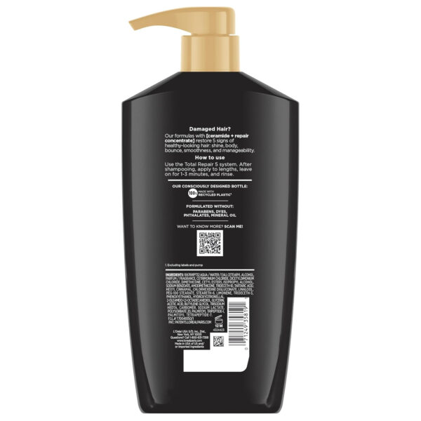 68931c49aabb525b8d815220ff075de7b43c4c510c3706008b176.jpg L'Oreal Paris Elvive Total Repair 5 Repairing Conditioner for Damaged Hair Conditioner with Protein and Ceramide for Strong Silky Shiny Healthy Renewed Hair 28 Fl Oz(Packaging May Vary)