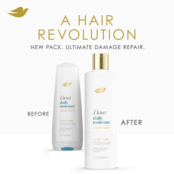 Dove Conditioner Daily Moisture for Dry Hair with Bio-Protein Care Technology and Hyaluronic Serum 28 Fl Oz