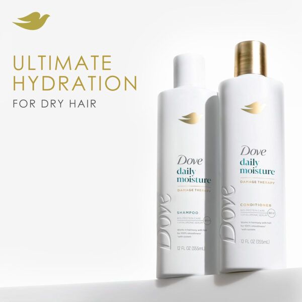 Dove Conditioner Daily Moisture for Dry Hair with Bio-Protein Care Technology and Hyaluronic Serum 28 Fl Oz