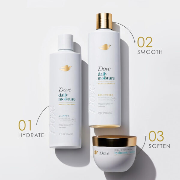Dove Conditioner Daily Moisture for Dry Hair with Bio-Protein Care Technology and Hyaluronic Serum 28 Fl Oz