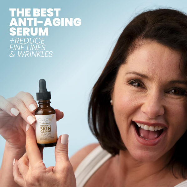 Vitamin C Serum for Face with Retinol & Salicylic Acid – Skin Clearing Acne Spot Treatment with Niacinamide, Hyaluronic Acid, MSM – Anti-Aging Facial Serum for Dark Spots and Blemishes