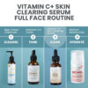 Vitamin C Serum for Face with Retinol & Salicylic Acid – Skin Clearing Acne Spot Treatment with Niacinamide, Hyaluronic Acid, MSM – Anti-Aging Facial Serum for Dark Spots and Blemishes