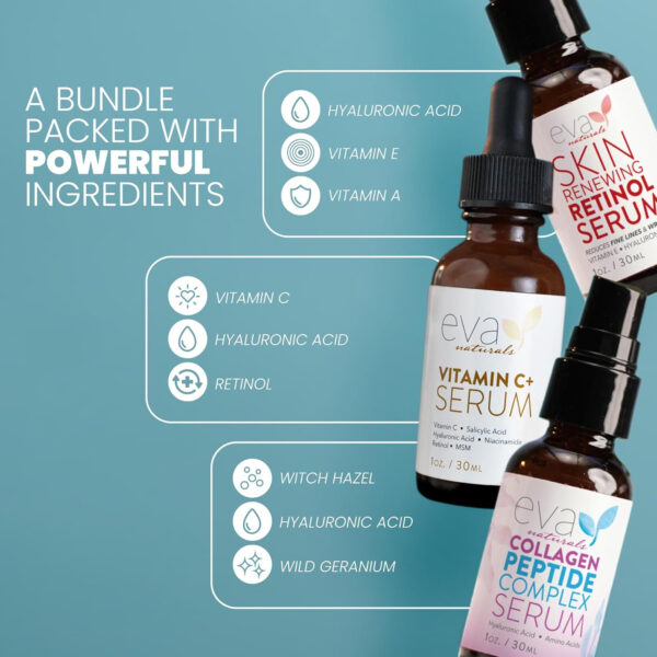 Vitamin C Serum for Face with Retinol & Salicylic Acid – Skin Clearing Acne Spot Treatment with Niacinamide, Hyaluronic Acid, MSM – Anti-Aging Facial Serum for Dark Spots and Blemishes