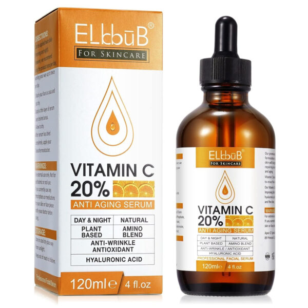 Premium 20% Vitamin C Serum For Face with Hyaluronic Acid, Retinol & Amino Acids - Boost Skin Collagen,Hydrate & Plump Skin, Anti Aging & Wrinkle Facial Serum 60ml
