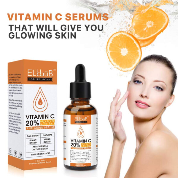 Premium 20% Vitamin C Serum For Face with Hyaluronic Acid, Retinol & Amino Acids - Boost Skin Collagen,Hydrate & Plump Skin, Anti Aging & Wrinkle Facial Serum 60ml