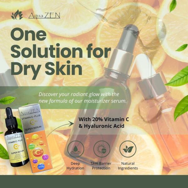 68931e1397b0661919452159532b010e56042f8a65a42de18d5aa.jpg Vitamin C Plus Face Serum | Premium Ingredients 20% Vitamin C, Retinol, Hyaluronic Acid, Niacinamide, & More - Potent Anti Aging, Brightening, Hydrating, Evens Skin Tone, & Dark Spot Remover