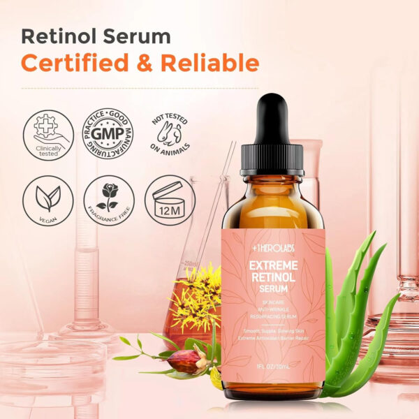 Retinol Serum for Face 2.5%, B5 Resurfacing Retinol Serum with Vitamin C, Vitamin E, Hyaluronic Acid, Niacinamide, Peptide for Anti-Aging, Wrinkle Smoothing, Dark Spot Corrector, Brighten Dullness