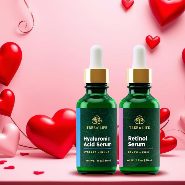 Tree of Life Beauty Facial Skin Care Set, Brightening, Firming, Hydrating, Dry Face, Dermatologist Tested - Niacinamide + Vitamin C + Retinol + Hyaluronic Acid Serum - 4 count of 1 Fl Oz