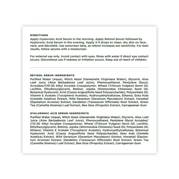 Tree of Life Beauty Facial Skin Care Set, Brightening, Firming, Hydrating, Dry Face, Dermatologist Tested - Niacinamide + Vitamin C + Retinol + Hyaluronic Acid Serum - 4 count of 1 Fl Oz