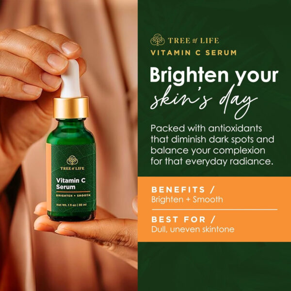 Tree of Life Beauty Facial Skin Care Set, Brightening, Firming, Hydrating, Dry Face, Dermatologist Tested - Niacinamide + Vitamin C + Retinol + Hyaluronic Acid Serum - 4 count of 1 Fl Oz