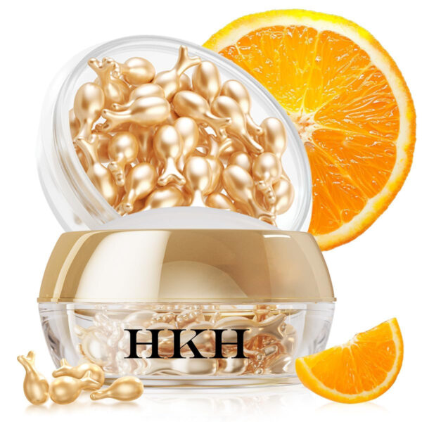 HKH Vitamin C & Retinol Serum for Face - Vit C Oil Capsule with Niacinamide, Anti Again Vit A Night Serum Capsule for Women, Reduces Fine Lines, Even Skin Tone, Firming Skin, Moisturise (38+38 ct)