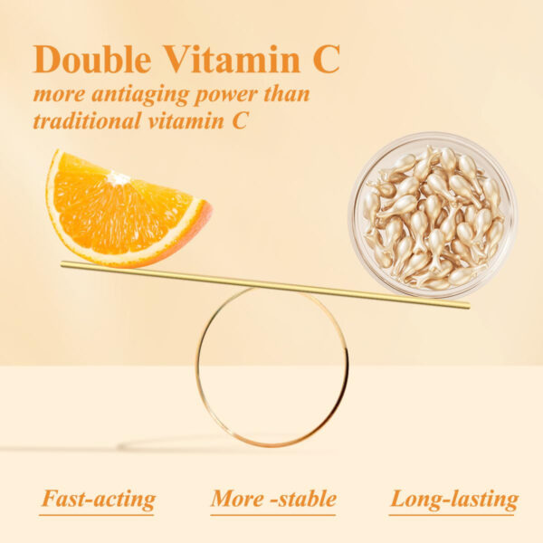 HKH Vitamin C & Retinol Serum for Face - Vit C Oil Capsule with Niacinamide, Anti Again Vit A Night Serum Capsule for Women, Reduces Fine Lines, Even Skin Tone, Firming Skin, Moisturise (38+38 ct)