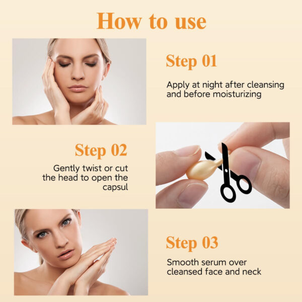 HKH Vitamin C & Retinol Serum for Face - Vit C Oil Capsule with Niacinamide, Anti Again Vit A Night Serum Capsule for Women, Reduces Fine Lines, Even Skin Tone, Firming Skin, Moisturise (38+38 ct)