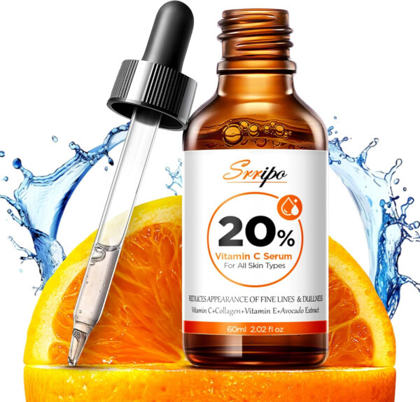 6893207eaab136a4d0fac1df200819b40f06c111c46f83f9056da.jpg Pure Natural Skin Brightening & Anti Aging 20% Vitamin C Serum, Collagen Peptide Infused Face Serum for Deep Hydration, All-in-One with Niacinamide, Retinol, Hyaluronic Acid, 2.02 Fl Oz
