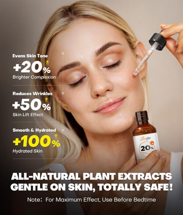 68932084044e7498a4faecc7479a1e86fc8b0591da18f4cb39a5a.jpg Pure Natural Skin Brightening & Anti Aging 20% Vitamin C Serum, Collagen Peptide Infused Face Serum for Deep Hydration, All-in-One with Niacinamide, Retinol, Hyaluronic Acid, 2.02 Fl Oz