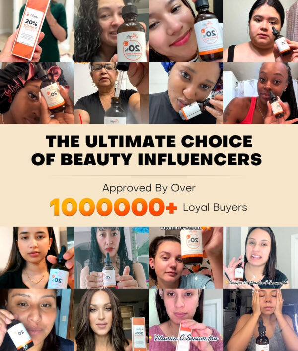 6893208505eb754350eaeacb8e3fb9496a9a552f324e44fb8799f.jpg Pure Natural Skin Brightening & Anti Aging 20% Vitamin C Serum, Collagen Peptide Infused Face Serum for Deep Hydration, All-in-One with Niacinamide, Retinol, Hyaluronic Acid, 2.02 Fl Oz