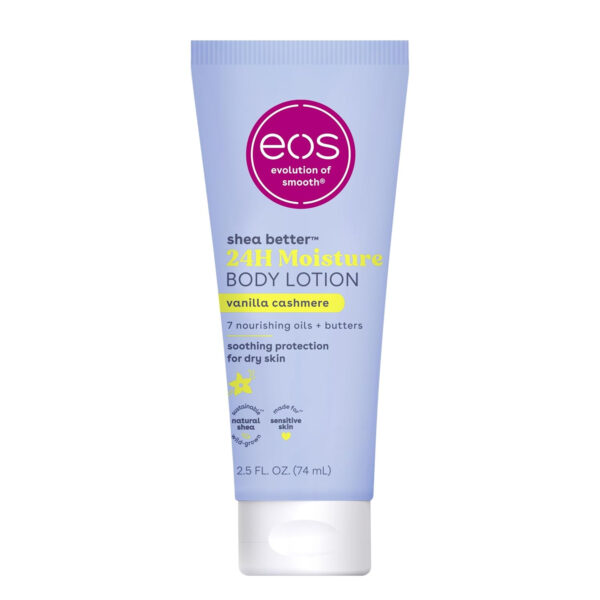 eos Shea Better Body Lotion Vanilla Cashmere, 24-Hour Moisture Skin Care, Lightweight & Non-Greasy, Natural Shea, Vegan, Vanilla Body Lotion, 16 fl oz