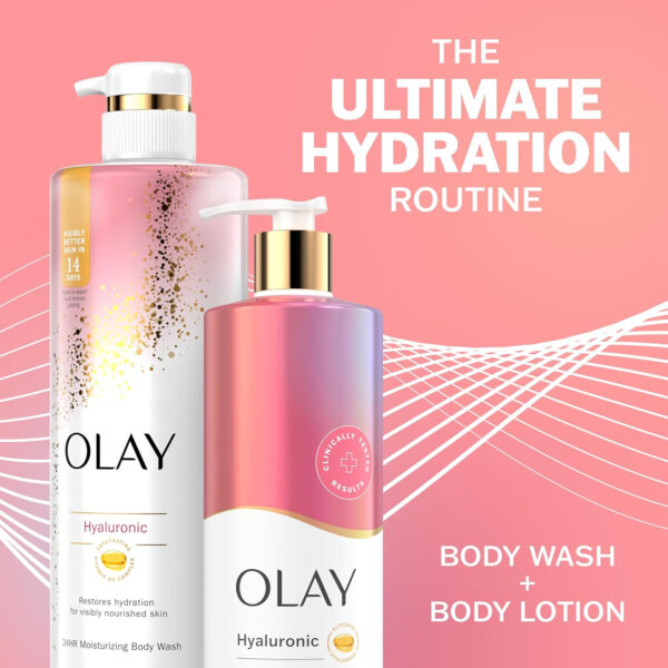 68932298968b427fe309550a7e6b7812546f3142392ce31237a87.jpg Olay Body Lotion for Women, Firming with Collagen Peptides Serum, Visibly Firmer Skin, 24hr Moisture & Hydration, Fast Absorbing Formula, Vitamin B3 Complex, For All Skin Types, 17 fl oz