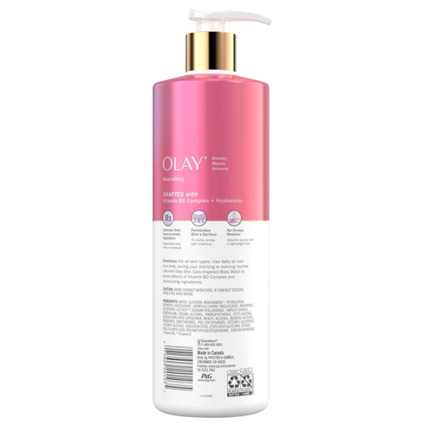 68932299c204e4a0c9b3d8cbcfde3c892c34a4580db236e0b15a9.jpg Olay Body Lotion for Women, Firming with Collagen Peptides Serum, Visibly Firmer Skin, 24hr Moisture & Hydration, Fast Absorbing Formula, Vitamin B3 Complex, For All Skin Types, 17 fl oz