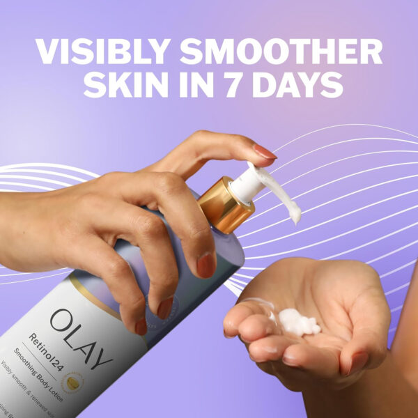 689322aae6e5941efbf2d1f05b2f64a7e758a12bb6fee9346246e.jpg Olay Body Lotion for Women, Firming with Collagen Peptides Serum, Visibly Firmer Skin, 24hr Moisture & Hydration, Fast Absorbing Formula, Vitamin B3 Complex, For All Skin Types, 17 fl oz