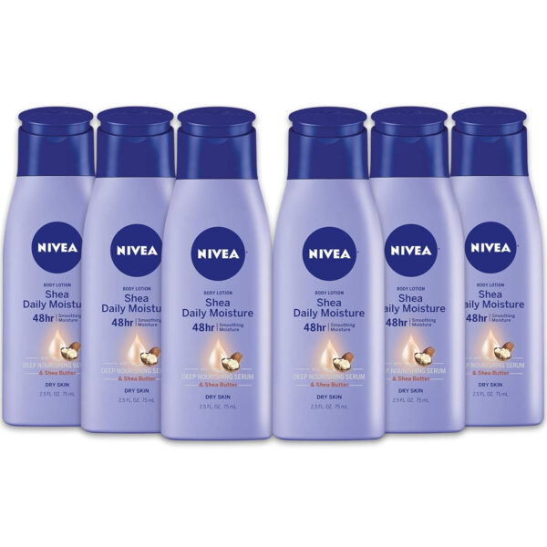 NIVEA Shea Nourish Body Lotion for Dry Skin with Hyaluronic Acid, Shea Butter and Deep Nourishing Serum, 48-Hour Body Moisturizer, 16.9 Fl Oz Pump Bottle