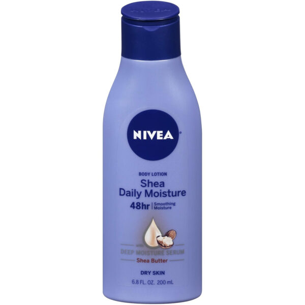 NIVEA Shea Nourish Body Lotion for Dry Skin with Hyaluronic Acid, Shea Butter and Deep Nourishing Serum, 48-Hour Body Moisturizer, 16.9 Fl Oz Pump Bottle