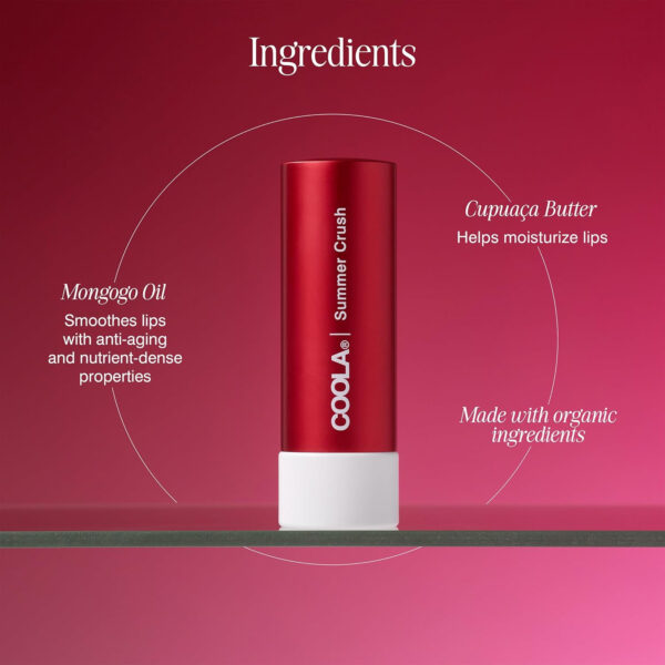 689326ed58ce19839e8fa459841a239ca2dd125f8b7b97dc10444.jpg COOLA Organic Tinted Lip Balm & Mineral Sunscreen with SPF 30, Dermatologist Tested Lip Care for Daily Protection, Vegan, 0.15 Oz