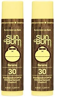 Sun Bum SPF 30 Sunscreen Pomegranate Lip Balm - Moisturizing Aloe Vera and Vitamin E - Vegan and Cruelty Free - Broad Spectrum UVA/UVB Lip Protection - 0.15 oz Stick