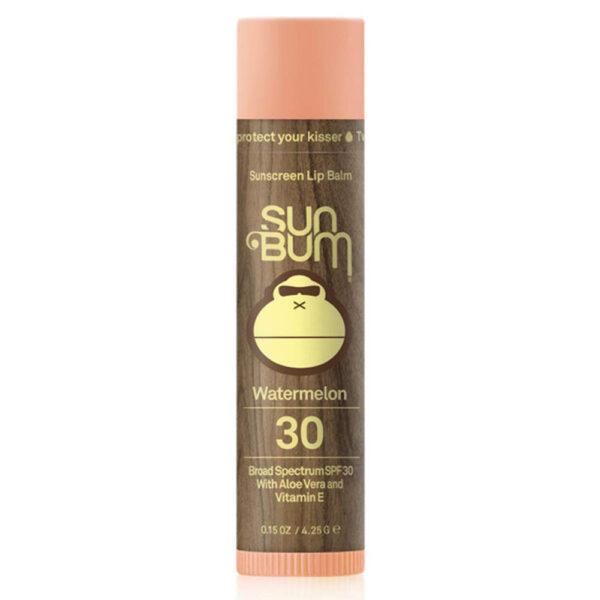 Sun Bum SPF 30 Sunscreen Pomegranate Lip Balm - Moisturizing Aloe Vera and Vitamin E - Vegan and Cruelty Free - Broad Spectrum UVA/UVB Lip Protection - 0.15 oz Stick