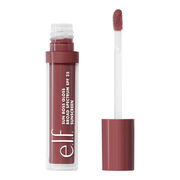 68932797158fdf569e85f5819e3a273e1ea494d12b2fc0e8a7334.jpg e.l.f. Sun Boss Gloss SPF 25, Pigmented Lip Gloss For A High-Shine Finish, Moisturizing & Conditioning Formula, Vegan & Cruelty-Free, Pink-Me Girl