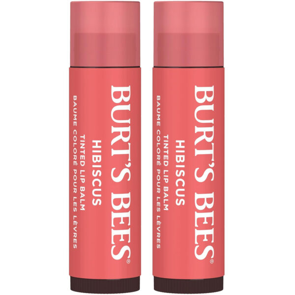 689327db2302b9092254d3079096a61bf8f5af07f85ad3826a404.jpg Burt's Bees Lip Tint Balm with Long Lasting 2 in 1 Duo Tinted Balm Formula, Color Infused with Deeply Hydrating Shea Butter for a Natural Looking Buildable Finish, Petal Rose (2-Pack)
