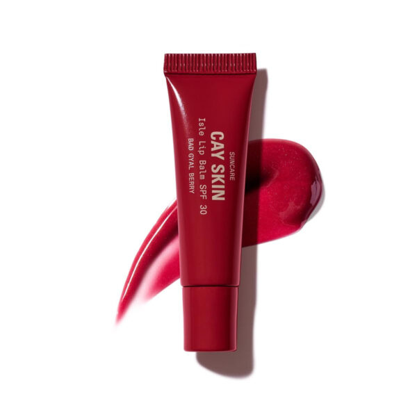 Cay Skin Isle Lip Balm SPF 30 – High Shine, Hydrating + Sheer Lip Gloss in Vanilla Brown Sugar Flavor – Formulated with Natural Ingredients for All Skin Tones – Bad Gyal Berry