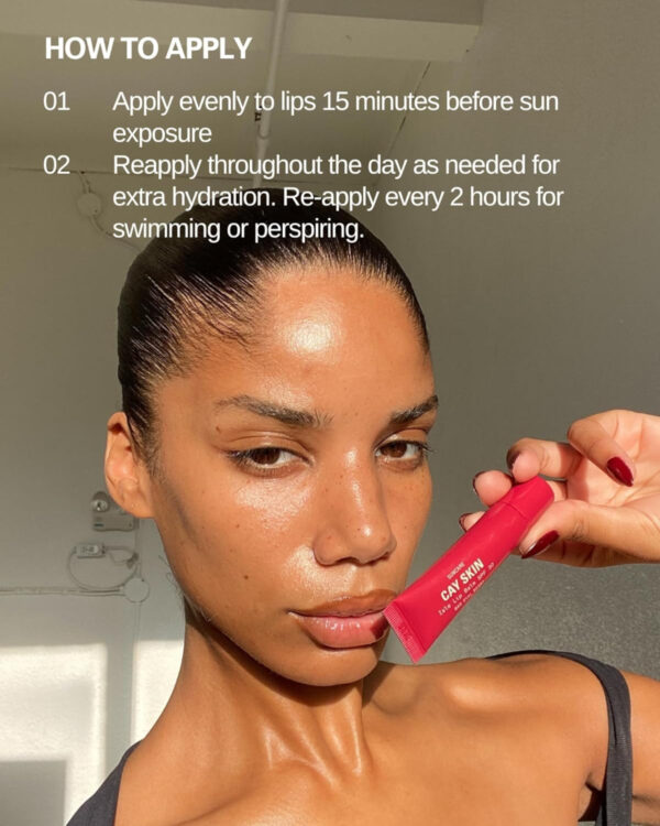 Cay Skin Isle Lip Balm SPF 30 – High Shine, Hydrating + Sheer Lip Gloss in Vanilla Brown Sugar Flavor – Formulated with Natural Ingredients for All Skin Tones – Bad Gyal Berry