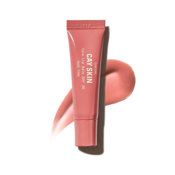 Cay Skin Isle Lip Balm SPF 30 – High Shine, Hydrating + Sheer Lip Gloss in Vanilla Brown Sugar Flavor – Formulated with Natural Ingredients for All Skin Tones – Bad Gyal Berry