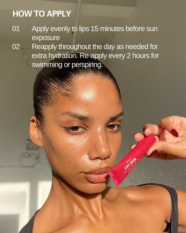 Cay Skin Isle Lip Balm SPF 30 – High Shine, Hydrating + Sheer Lip Gloss in Vanilla Brown Sugar Flavor – Formulated with Natural Ingredients for All Skin Tones – Bad Gyal Berry