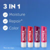 68932887047646005bf2b19d797600e65575d1c71d0597bb2a8c1.jpg NIVEA Lip Care, Fruity Tinted Lip Balm Variety Pack, Cherry, Strawberry, Blackberry and Watermelon Flavors, 3-in-1 Moisture, Repair and Color, 0.17 Oz Stick, Pack of 4
