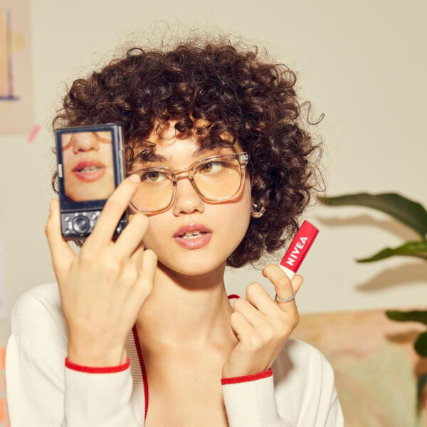 6893288d4ea10e6b9aa5da58e8f61d64483b527fb49b70dbaf946.jpg NIVEA Lip Care, Fruity Tinted Lip Balm Variety Pack, Cherry, Strawberry, Blackberry and Watermelon Flavors, 3-in-1 Moisture, Repair and Color, 0.17 Oz Stick, Pack of 4