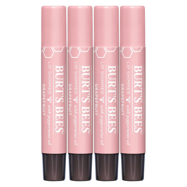 Burt's Bees Lip Shimmer Nude Collection, Tinted Lip Balm Stick, Moisturizing for All Day Hydration with Natural Glowy Pigmented Finish & Buildable Color, 3 Warm Shades Value Pack, 3 Tubes x 0.09 Oz