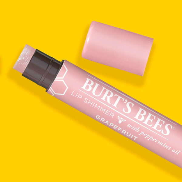 Burt's Bees Lip Shimmer Nude Collection, Tinted Lip Balm Stick, Moisturizing for All Day Hydration with Natural Glowy Pigmented Finish & Buildable Color, 3 Warm Shades Value Pack, 3 Tubes x 0.09 Oz