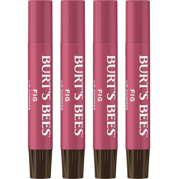 Burt's Bees Lip Shimmer Nude Collection, Tinted Lip Balm Stick, Moisturizing for All Day Hydration with Natural Glowy Pigmented Finish & Buildable Color, 3 Warm Shades Value Pack, 3 Tubes x 0.09 Oz