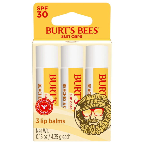 68932a781a8ef667e3ea64e78d01e53e9a753d2dc9f933223b5d7.jpg Burt’s Bees SPF 30 Lip Balm, Island Getaway - Coco Loco, Beaches & Cream, Tropic Like It's Hot, Water-Resistant Sun Care, Natural Origin Lip Treatment, 3 Tubes, 0.15 oz