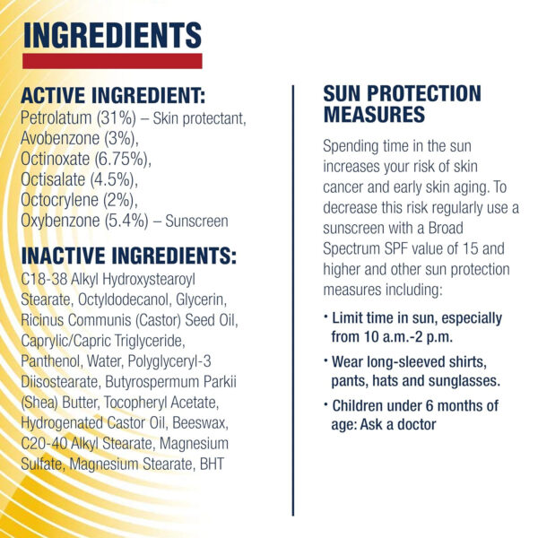 Aquaphor Lip Protectant and Sunscreen Ointment - Broad Spectrum SPF 30 - Relieves Chapped Lips - .35 fl. Oz. Tube