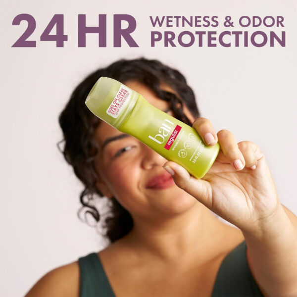 68932bd92378141503427e2c6a6572fb1ab8a6c5f1805f8b74372.jpg Ban Invisible Roll-on Antiperspirant Deodorant for Women and Men, 24-hour Underarm Odor & Sweat Protection, Powder Fresh, 3.5 Oz, Pack of 2