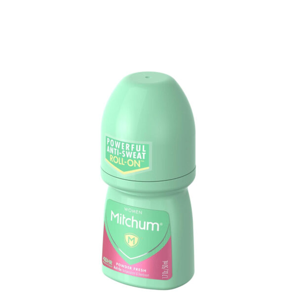 Mitchum Women’s Triple Odor Protection Antiperspirant & Deodorant Roll-On, Powder Fresh, 48HR Protection, Vegan, 1.7 oz