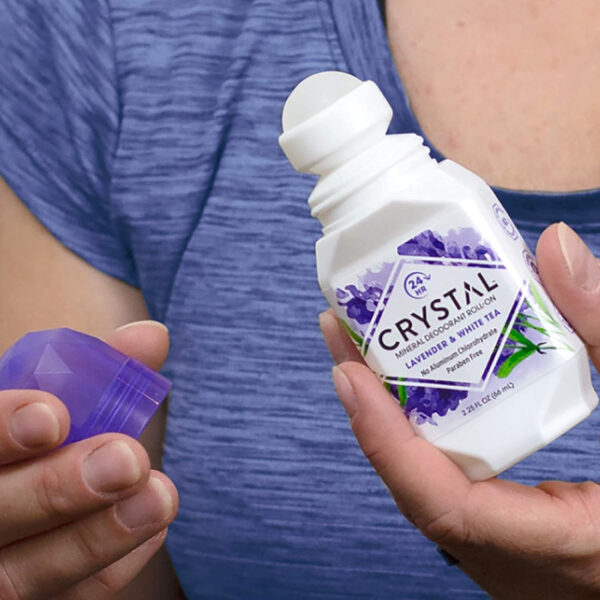 68932c881c3dfa8a4f1e382650456bb81df74b7998f0c79afcf7d.jpg CRYSTAL Deodorant Aluminum Free Mineral Deodorant Roll-On for Women & Men, Lavender & White Tea - Paraben Free - Certified Cruelty Free & Vegan Deodorant - Prevents Odor Up to 24 Hours ,2.25 Fl Oz (Pack of 3),21661-3