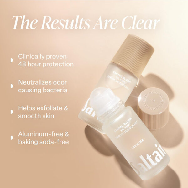 Saltair Serum Deodorant Signature Scents 2 Pack. 5% AHA Formula. Lactic Acid and Mandelic Acid Deodorant. Aluminum Free Odor Control for Women and Men. Travel Essentials, 2x 1.7oz Roll On