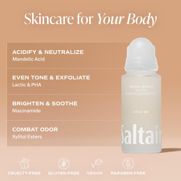 Saltair Serum Deodorant Signature Scents 2 Pack. 5% AHA Formula. Lactic Acid and Mandelic Acid Deodorant. Aluminum Free Odor Control for Women and Men. Travel Essentials, 2x 1.7oz Roll On